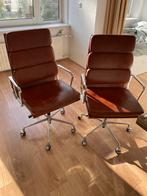 Eames design bureaustoel - Cognac leer - Domini Design, Ophalen, Bruin, Zo goed als nieuw, Bureaustoel