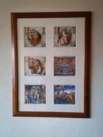 Michelangelo Sixtijnse Kapel collage Ingelijst, Antiek en Kunst, Ophalen