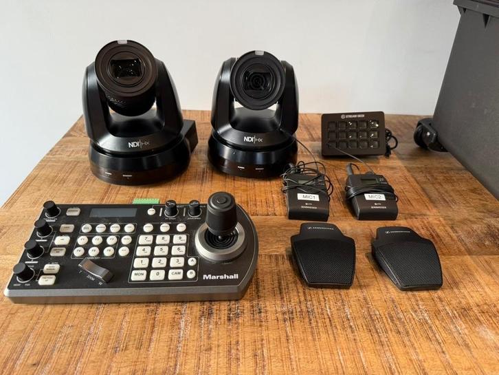 Complete professionele webinar / videostudio – high-end, Audio, Tv en Foto, Professionele Audio-, Tv- en Video-apparatuur, Zo goed als nieuw