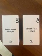 2x &k Amsterdam Grachtenpand Theelichthouder, Huis en Inrichting, Overige materialen, Wit, Ophalen of Verzenden, Zo goed als nieuw