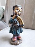 Beeldje: meisje met trekharmonica, Ophalen of Verzenden