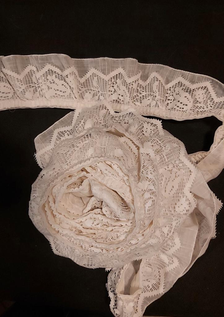 Vintage Kant Lint - Nieuw, Hobby en Vrije tijd, Stoffen en Lappen, Nieuw, Kant, Minder dan 30 cm, 200 cm of meer, Wit, Ophalen of Verzenden