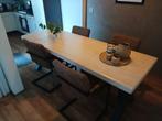 Prachtige houten eetkamertafel 2.20m x0.77cn, Ophalen, 200 cm of meer, 50 tot 100 cm, Zo goed als nieuw