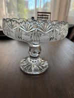 Kristallen fruitschaal op voet, Ophalen of Verzenden
