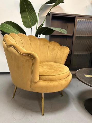 fauteuil goud - fauteuil velvet - fauteuil velours  beschikbaar voor biedingen