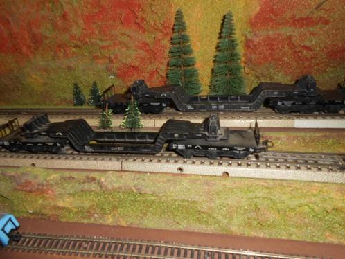 Märklin 4617 2x kuilwagons ( voor zware transporten ) geen l, Hobby en Vrije tijd, Modeltreinen | H0, Gebruikt, Treinset, Wisselstroom