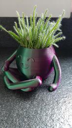 Nieuw! Bloempotje 'kleermaker' met persoonlijke tekst, Kunststof, Ophalen of Verzenden, Overige vormen, Binnen