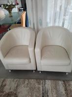 2 mooie z.g.a.n leren stoelen., Huis en Inrichting, Banken | Bankstellen, Ophalen of Verzenden, Zo goed als nieuw, 75 tot 100 cm