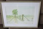 Landschap met weggetje; aquarel, gesigneerd, Ophalen