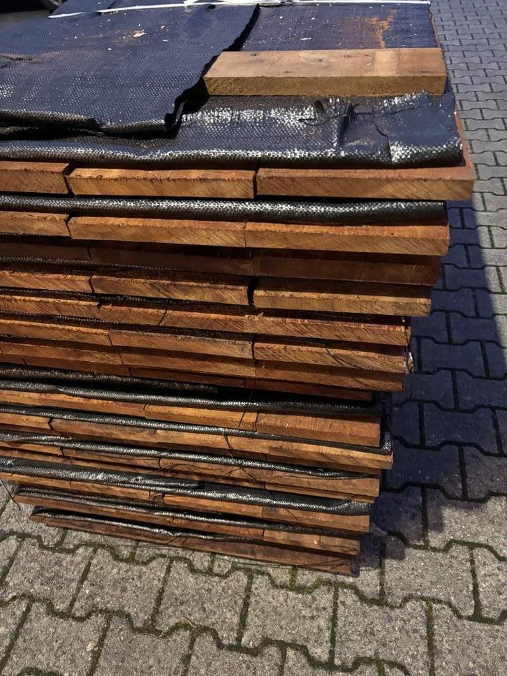Walbeschoeiing schot hardhout H60 x L300 cm, Tuin en Terras, Palen, Balken en Planken, Nieuw, Planken, 250 cm of meer, Hardhout