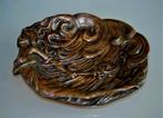 Jugendstil ​Art Nouveau Brons Schaal Naakte Vrouw met Fakkel, Ophalen of Verzenden