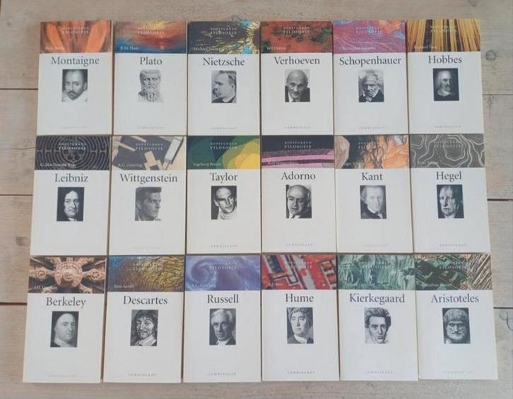 18 kopstukken filosofie boeken, Boeken, Filosofie, Gelezen, Algemeen, Ophalen of Verzenden