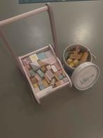 Little Dutch Blokkenkar + Extra Blokken, Kinderen en Baby's, Speelgoed | Houten speelgoed, Ophalen, Zo goed als nieuw, Duw- of Trekspeelgoed