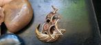 Antieke  broche, Damascener Toledo goud,driemaster., Ophalen of Verzenden, Goud, Broche