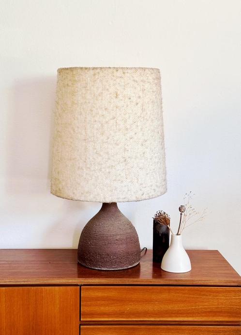 Vintage XL Brutalist keramiek tafellamp jaren 60 Krosselbach, Huis en Inrichting, Lampen | Tafellampen, Gebruikt, Minder dan 50 cm