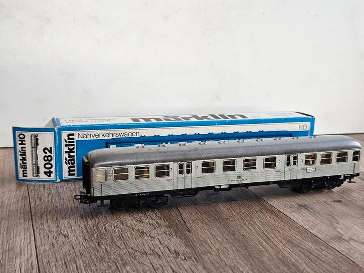 Modeltrein Ho marklin wagon zilverling in doos, Hobby en Vrije tijd, Modeltreinen | H0, Zo goed als nieuw, Wagon, Wisselstroom