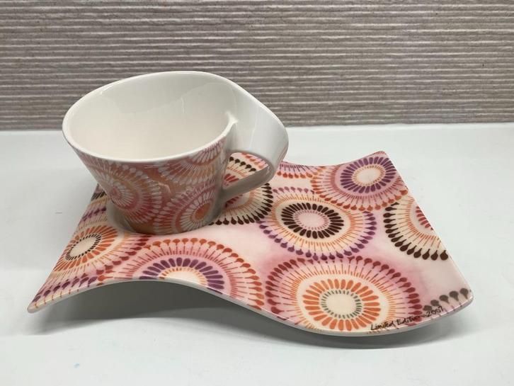 Kop en schaaltje Villeroy & Boch Limited edition New Wave, Huis en Inrichting, Keuken | Servies, Zo goed als nieuw, Kop(pen) en/of Schotel(s)