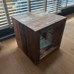 Unieke houten kubus, Ophalen, Zo goed als nieuw, Minder dan 50 cm