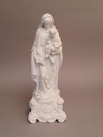 Madonna met kind antiek biscuit porselein beeld 39 cm hoog, Ophalen of Verzenden