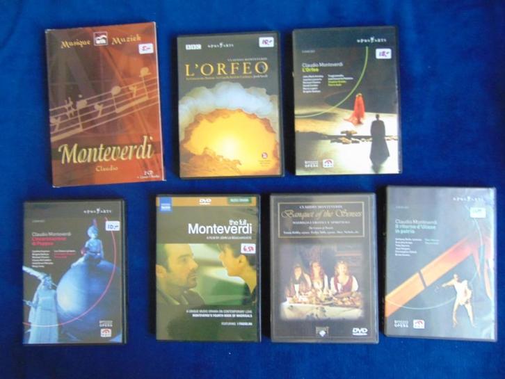 7x klassieke muziek dvd Monteverdi; in goede staat, Cd's en Dvd's, Dvd's | Muziek en Concerten, Gebruikt, Muziek en Concerten