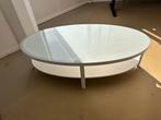 Salontafel wit, glas, Huis en Inrichting, Tafels | Salontafels, Ophalen, 100 tot 150 cm, 50 tot 100 cm, Minder dan 50 cm