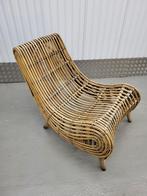 Design Rotan Stoel - Eyecatcher!, Huis en Inrichting, Stoelen, Gebruikt, Bruin, Design, Riet of Rotan