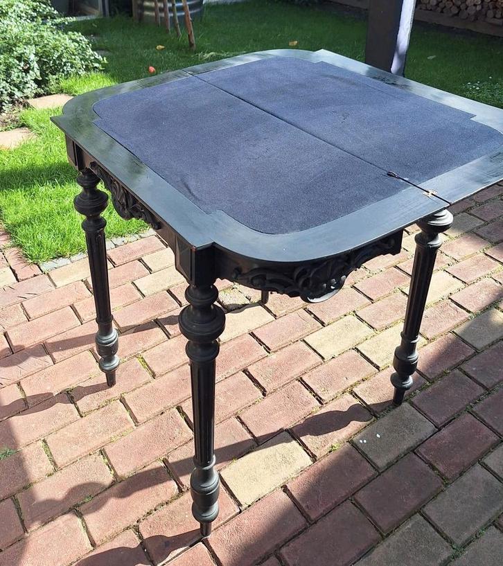 Antieke Pokertafel / Kaarttafel, Hobby en Vrije tijd, Gezelschapsspellen | Bordspellen, Gebruikt, Drie of vier spelers, Ophalen