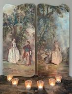 Een paar grote antiek franse schilderijen, Ophalen of Verzenden