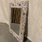 Barok spiegel – houten lijst wit - 55 x 45 cm - TTM Wonen, Antiek en Kunst, Antiek | Spiegels, Minder dan 100 cm, Minder dan 50 cm