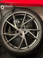 Jaguar XK / XKR/ f type 20 inch met zgan Winterbanden, Ophalen, Gebruikt, 255 mm, Banden en Velgen