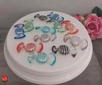 8 Murano glas snoepjes zilverkleurige laag Italië 5 cm lang, Ophalen of Verzenden, Nieuw
