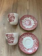 2 x rode Old English Ironstone , kop en schotel, nette staat, Antiek en Kunst, Antiek | Servies los, Ophalen of Verzenden