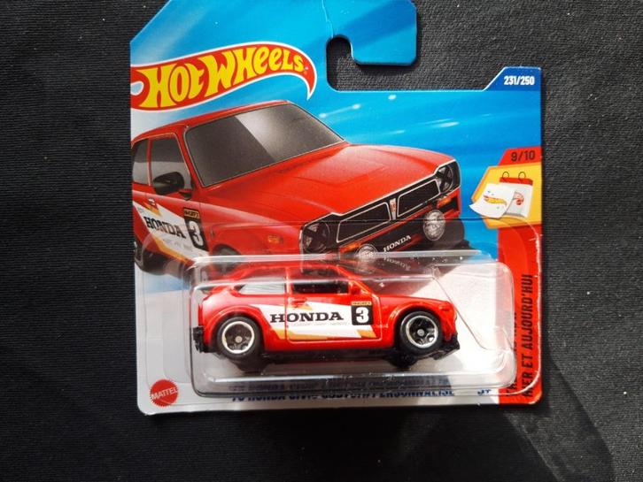 Hotwheels Honda Civic Custom rood - Nieuw in blister, Hobby en Vrije tijd, Modelauto's | Overige schalen, Nieuw, Auto, Ophalen of Verzenden