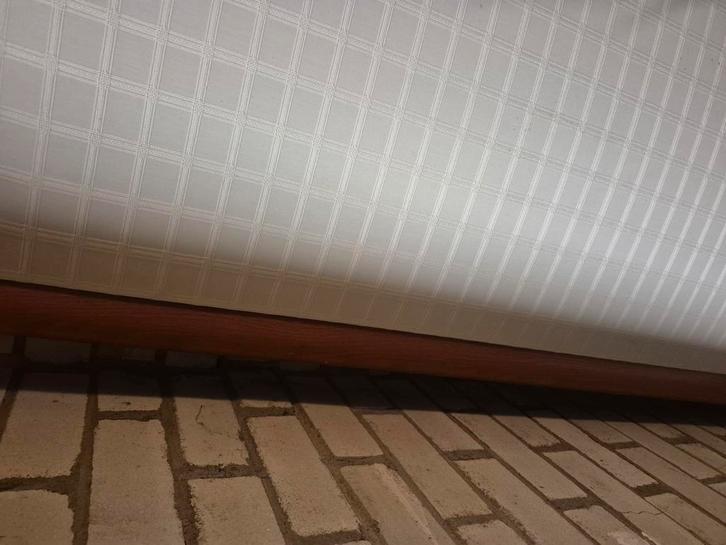 GRATIS Bedhoofd, Huis en Inrichting, Slaapkamer | Bedden, Zo goed als nieuw, Twijfelaar, 140 cm, Hout, Ophalen