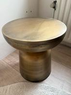 Bijzettafel tafel, antique brass/goudkleurig, Ophalen, Minder dan 45 cm, Minder dan 55 cm, Rond