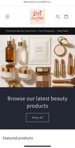Kant en klare beauty webshop te koop – Shopify, Ophalen of Verzenden, Zo goed als nieuw