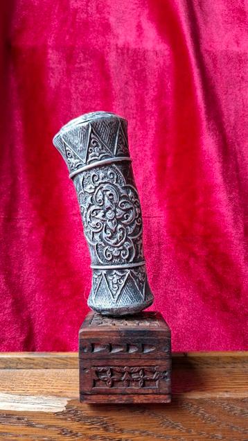 Keris greep #22 Bali met zilverwerk beschikbaar voor biedingen