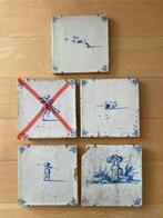 5 tegeltjes 17e eeuw Holland, Antiek en Kunst, Ophalen of Verzenden