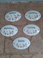 Brocante porseleinen kamerbordjes UCDA Limoges uit Frankrijk, Antiek en Kunst, Antiek | Porselein, Ophalen of Verzenden