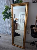 Grote gouden spiegel, Ophalen, Gebruikt, 100 tot 150 cm, Rechthoekig