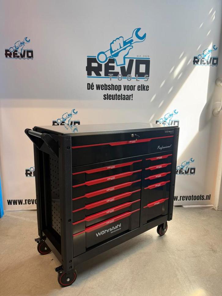 Wohrstahl gevulde Gereedschapswagen rvs werkblad, Doe-het-zelf en Verbouw, Gereedschapskisten, Nieuw, Gevuld, Ophalen of Verzenden