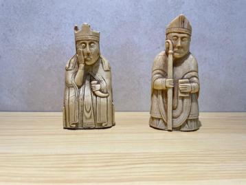 The Lewis Chessmen. Oude replica schaakstukken. beschikbaar voor biedingen