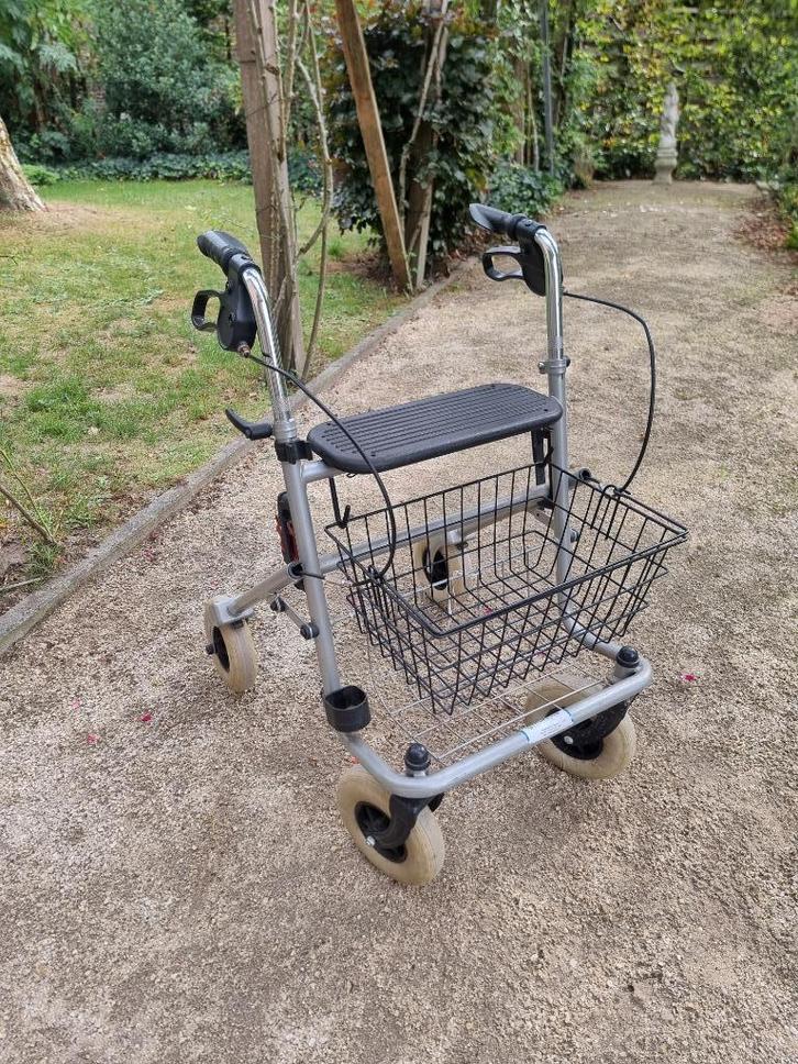 rollator stokhouder stevig mandje boodschappen inklapbaar, Diversen, Rollators, Gebruikt, Opvouwbaar, Ophalen of Verzenden