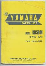 Yamaha RD50 DX type 353 Europa Parts List (4369z), Ophalen of Verzenden, Zo goed als nieuw