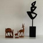 Vintage/jaren 60 - hertjes / gazelle / antilope van teakhout, Ophalen of Verzenden