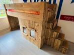 Stoere Kinderkamer - half hoogslaper met trap + kledingkast, Ophalen, Zo goed als nieuw, Halfhoogslaper