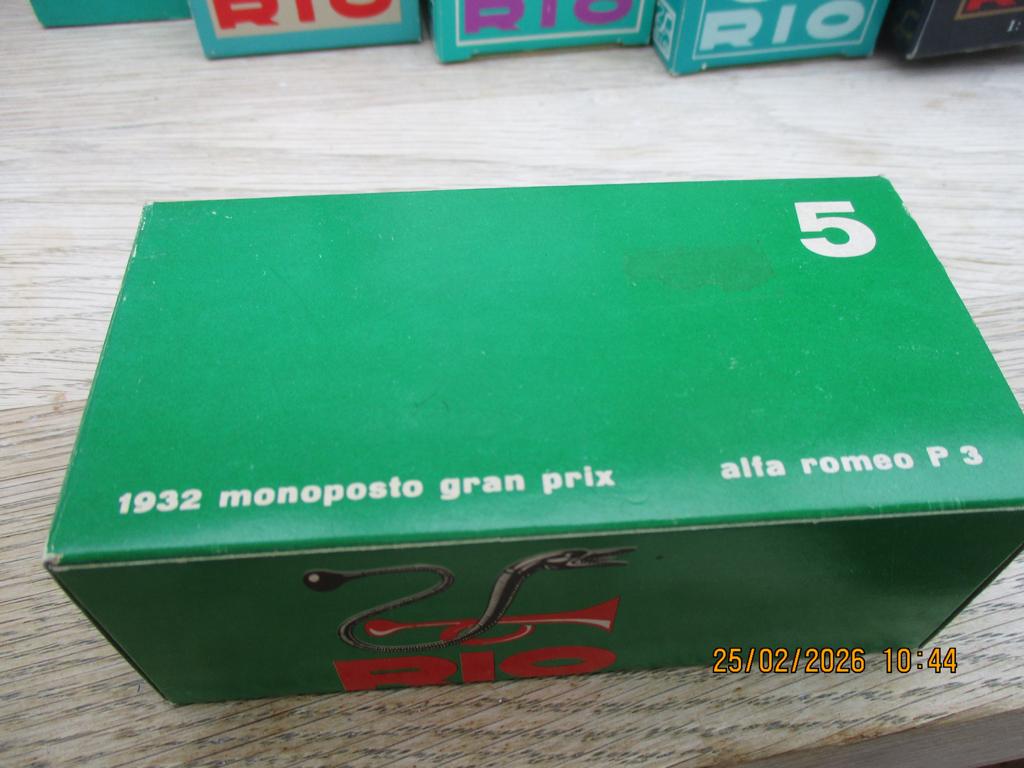 modelauto 1:43 Rio #5 Alfa romeo P3 1932 monoposto gran pri, Verzenden, Zo goed als nieuw, Auto, Overige merken