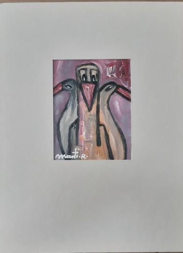 Marti.R Schilderij - 'Los Chicken de la Paella' beschikbaar voor biedingen