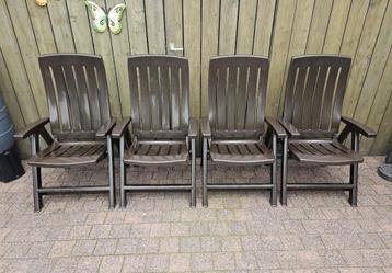 4 Jardin kunststof tuinstoelen / standenstoelen beschikbaar voor biedingen
