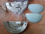 Wandlamp halve maan 2 stuks, Huis en Inrichting, Lampen | Wandlampen, Ophalen, Gebruikt, Glas, Modern